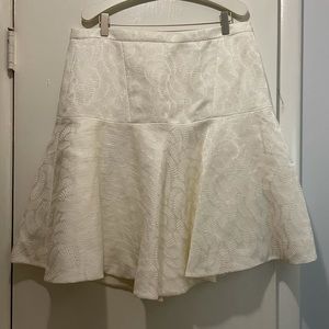 J crew cream textured skirt